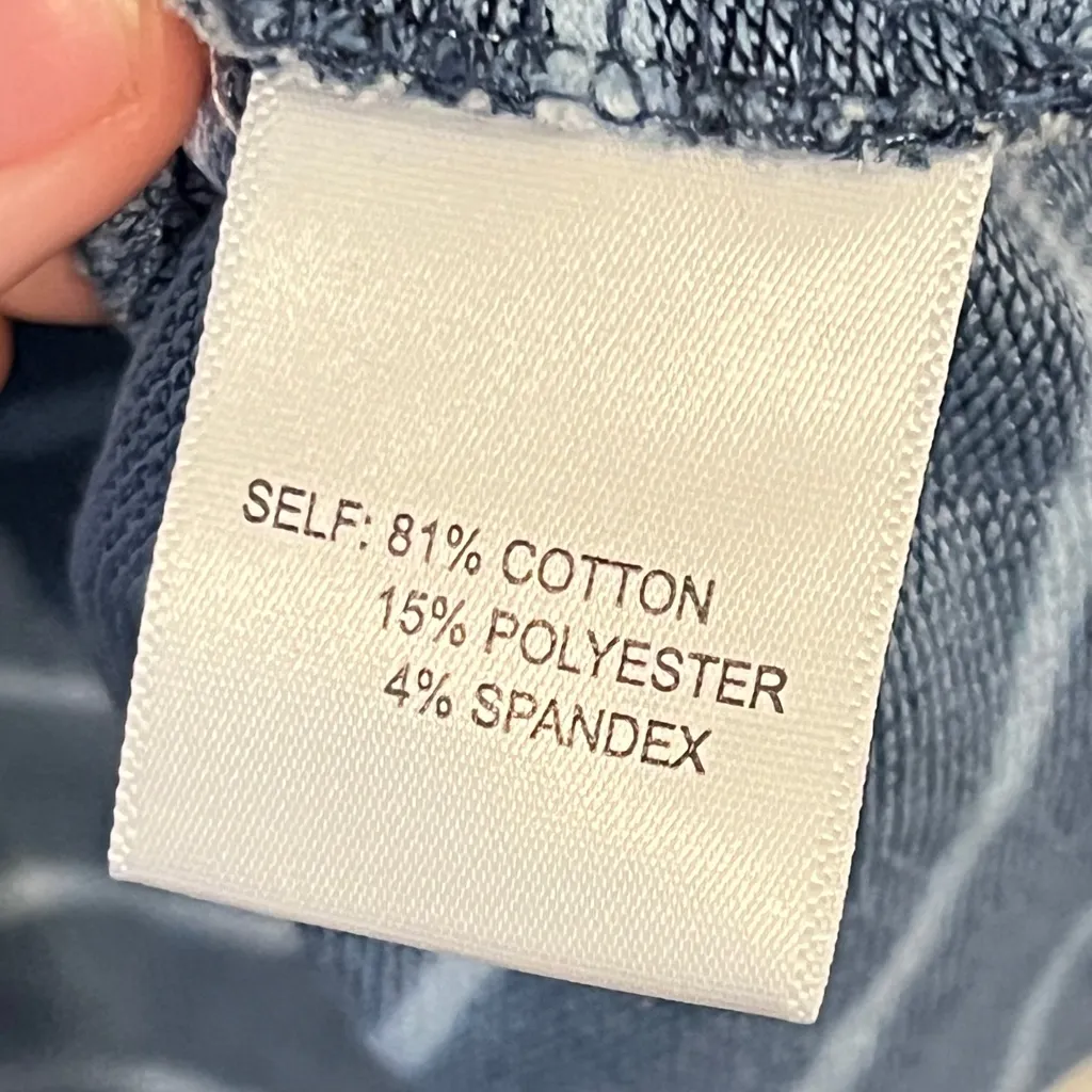 JANE + DELANCEY Women’s Gray Striped Vintage Wash Crewneck Sweatshirt Size L - Image 4