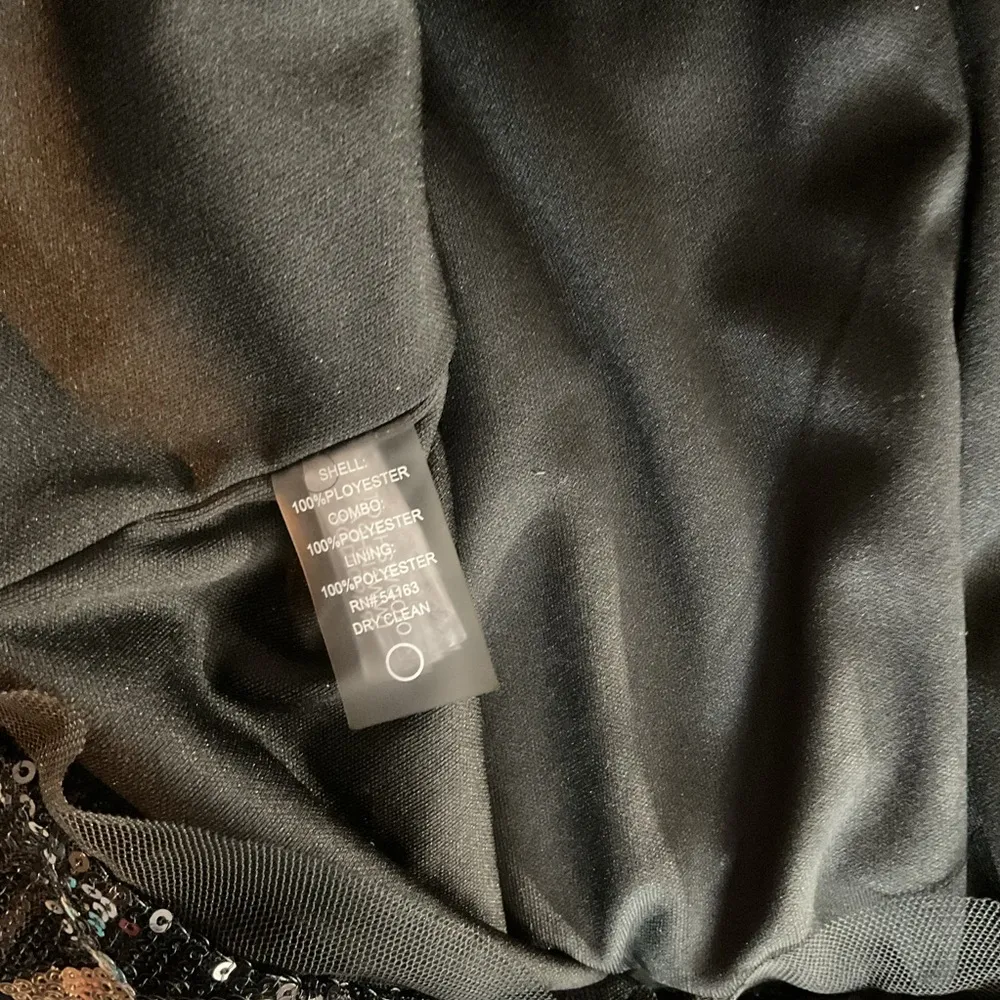 Tommy Hilfiger Size 6 Black & Gold Sequin Gold Star Sleeveless Lined Mini Dress - Image 8