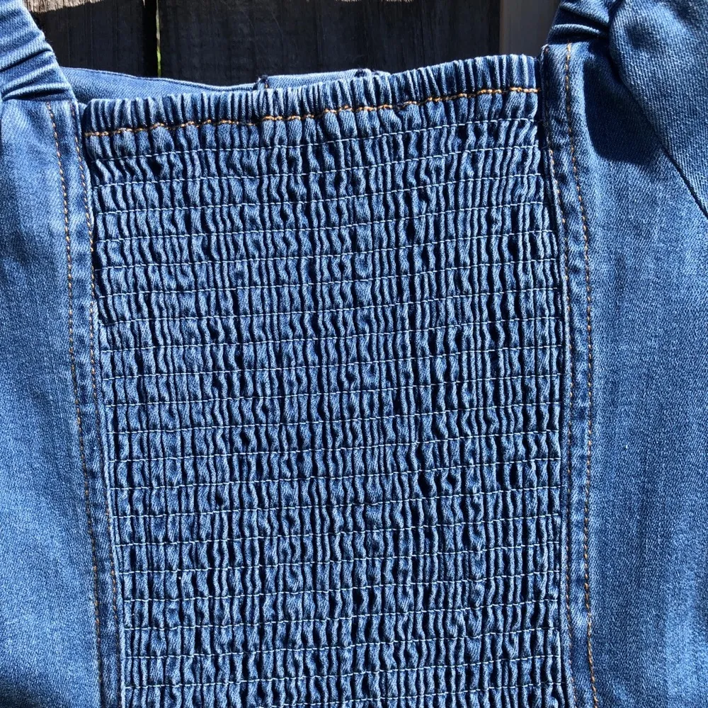 International Concepts Women's Smocked Denim Midi Dress Blue Size 4 - Image 11