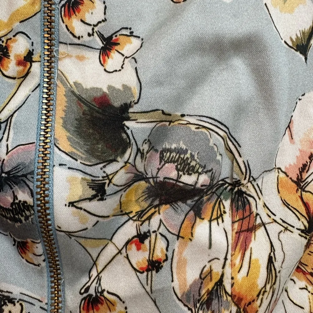 Closet London UK Wateecolor Tulip Floral Print Dress Cap Sleeves Size 4 S NWT Gray - Image 7