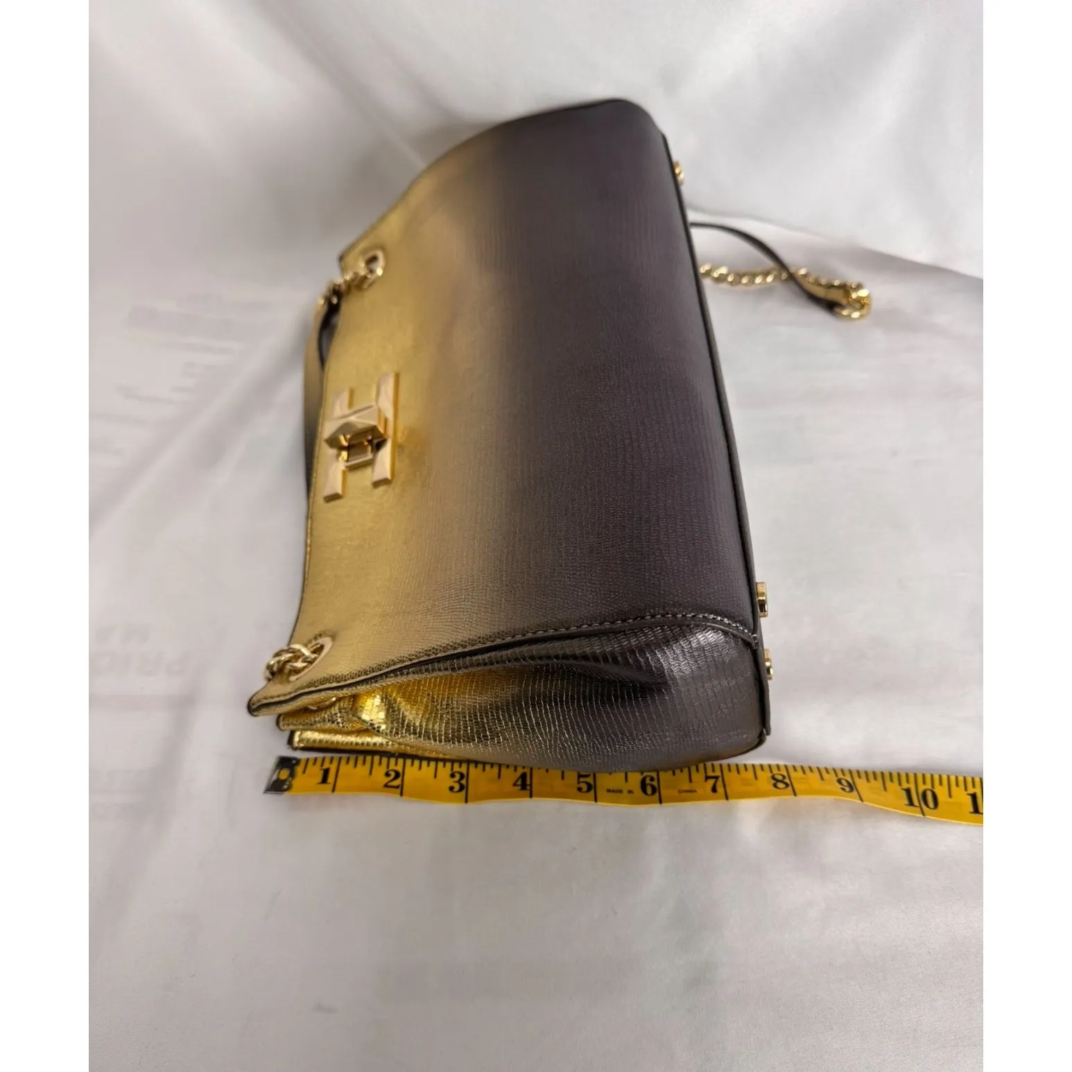 INC International Concepts Gold Ombre Chain Strap Shoulder Bag Purse - Image 7