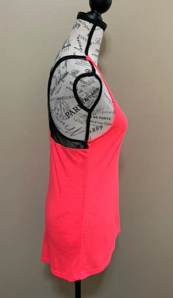 Jenni Pink & Black Workout Tank Top Small - Image 4