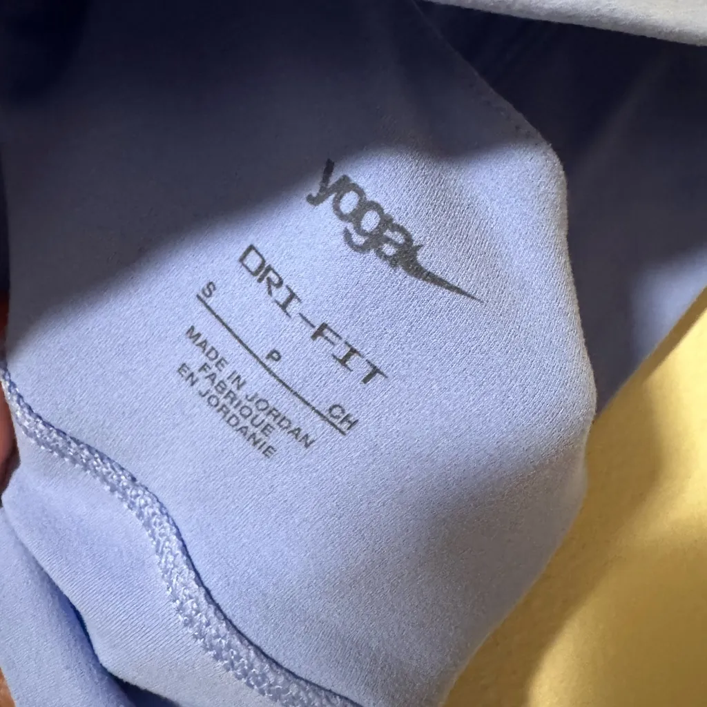 Nike Light Blue Dri-FIT Yoga Top - Image 3