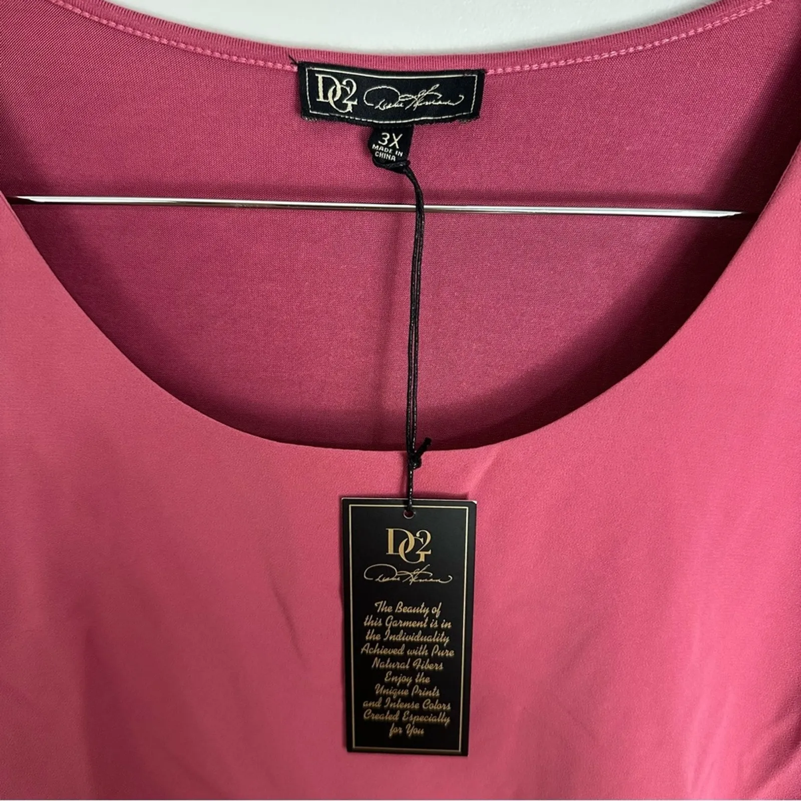 DG2 Diane Gilman SoftCell Breathable Easy Womens Tank Top Pink Sleeveless 3X NWT - Image 5