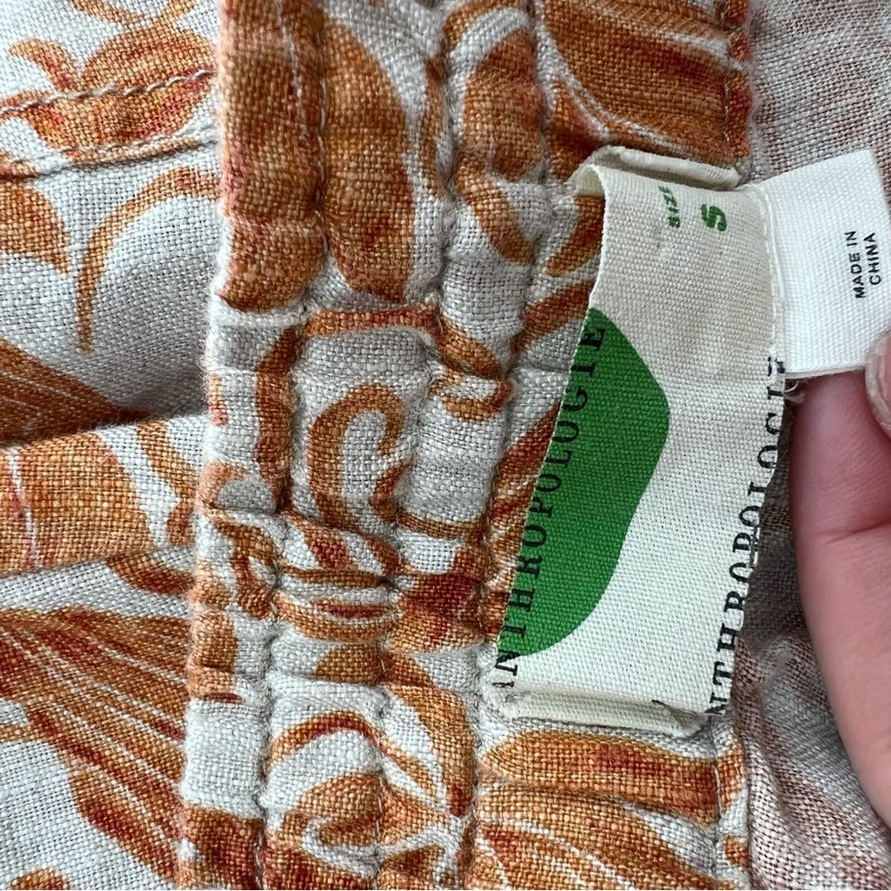 Anthropologie linen Jolene floral printed shorts sz S - Image 6