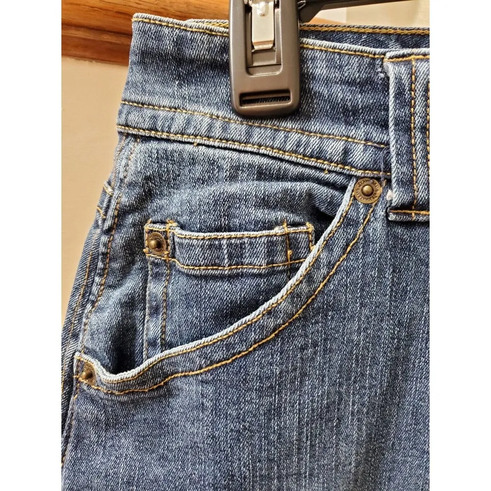 St John's Bay Women's Blue Denim Cotton Straight Pull On Casual Jeans Skirt 16 - Image 3