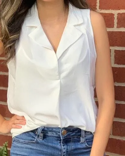 White Blouse Tank L Size L - Image 4