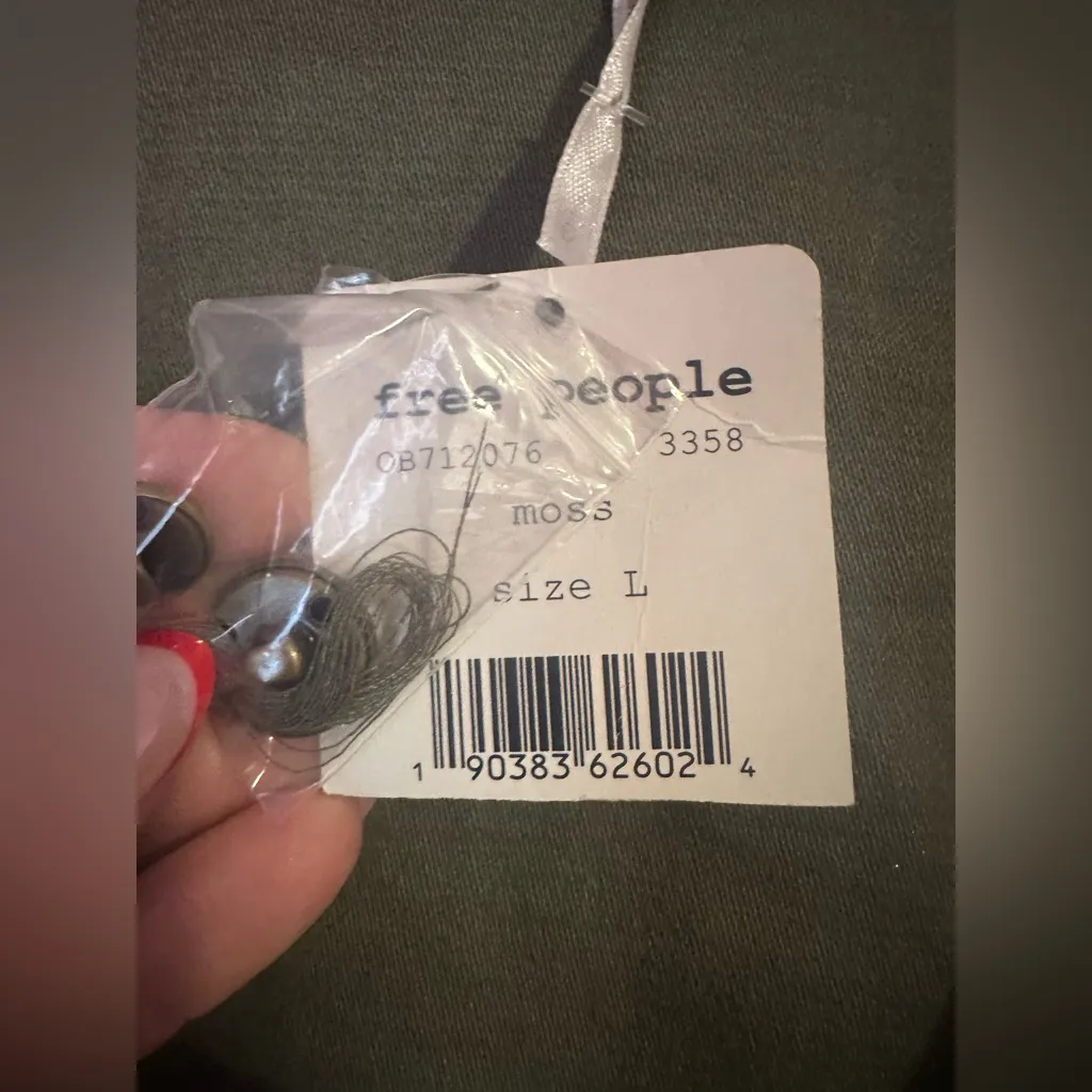 Free People | Slouchy Military Jacket, Size L - Image 9