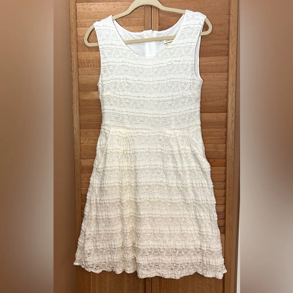 Matilda Jane Womens Size 6 Hello Lovely Smile Sweetly Cream Lace Dress - Image 2