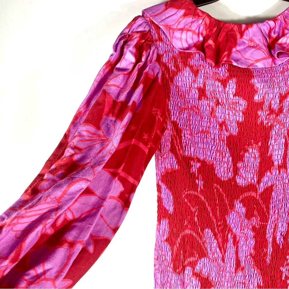 Living Nature Burgundy Long Sleeve Mini Dress Size M NEW - Image 9