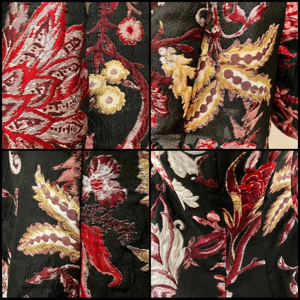 MARCHESA NOTTE Strapless Floral Tea Length Gown, Black, Size 8, NWT - Image 12