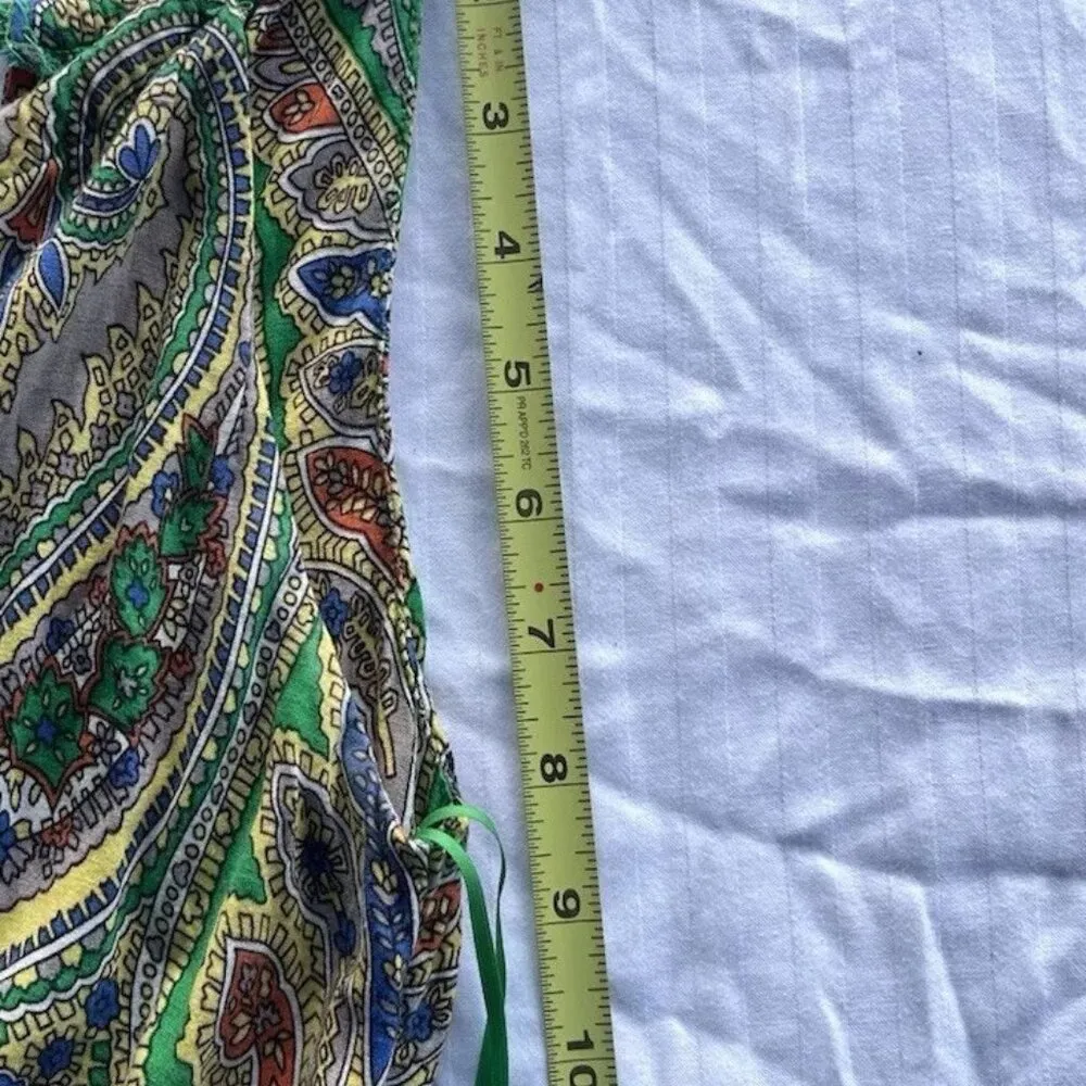 Vintage INC International Concepts Women’s Sz S Long Dress Bead Boho Westen Green - Image 5