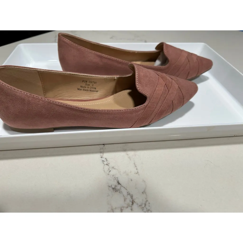 NEW Journee Faux Suede Mindee Slip On Pointed Toe Loafer Flats 8 $65 - Image 8