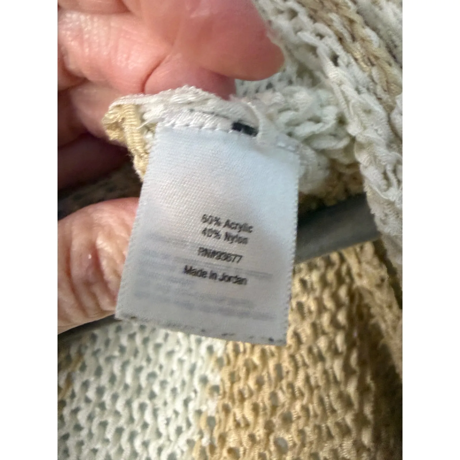 St Johns Bay Tan White Stripe Open Front Knit Cardigan Sweater XL - Image 7