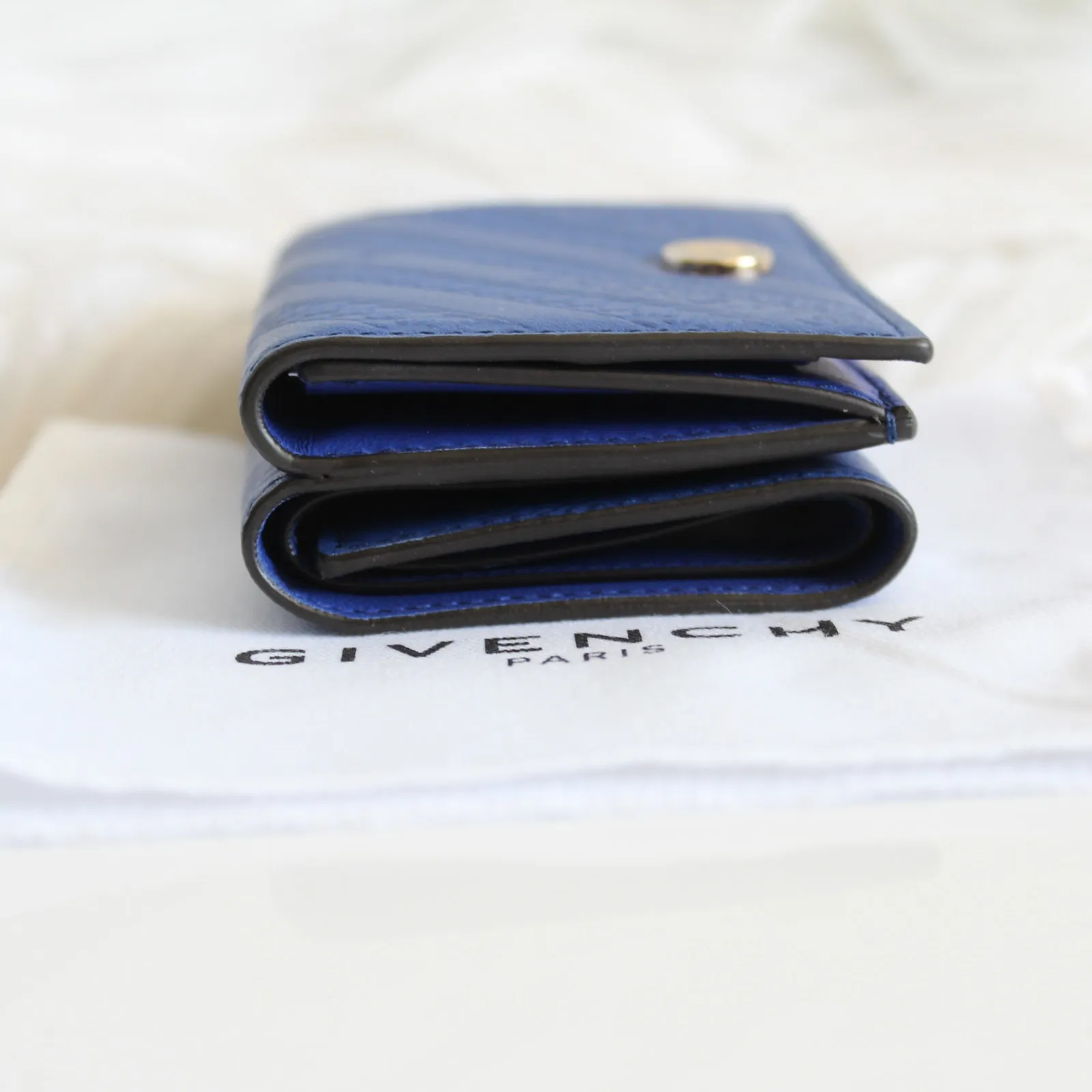 Givenchy  Bond Cobalt Blue Logo Embossed Mini Compact Wallet - Image 4