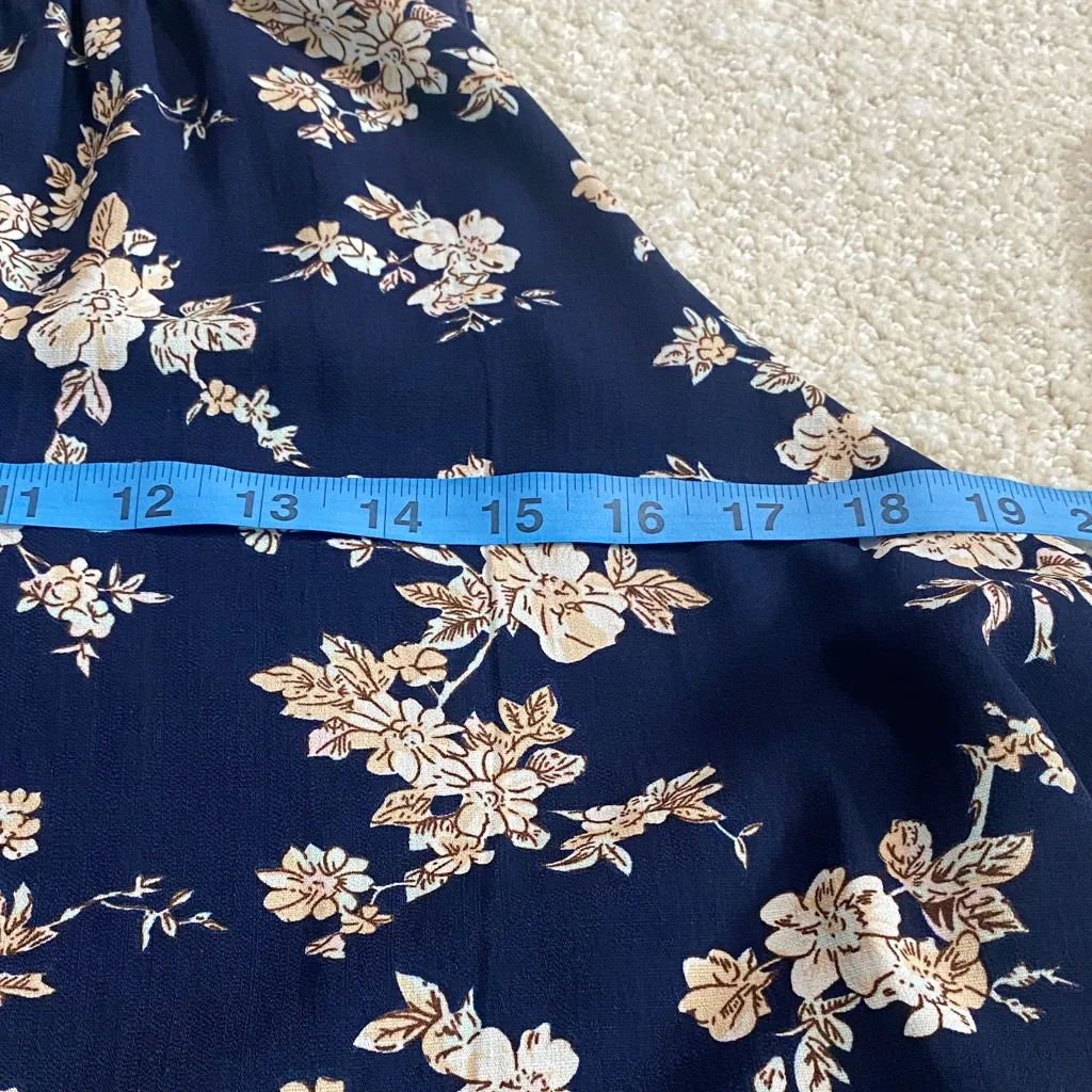 Le Lis Navy Floral Mini Dress - Image 9