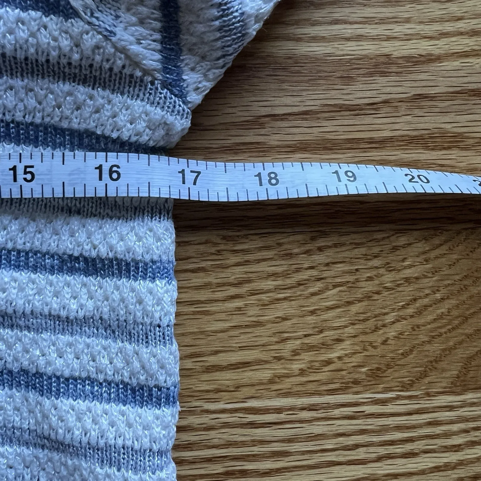 Faherty‎ Striped Hoodie Blue White Pullover Sz Small Lightweight Boho Surf Beach - Image 9