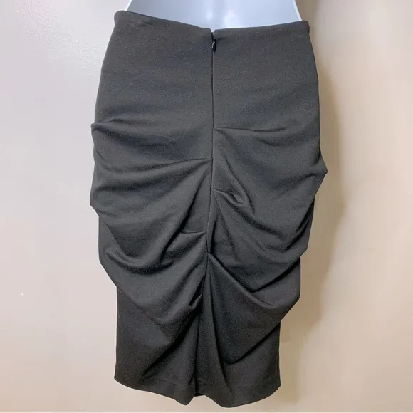 Artelier‎ Nicole Miller Black Cotton Metal Sandy Skirt Size 6 - Image 6