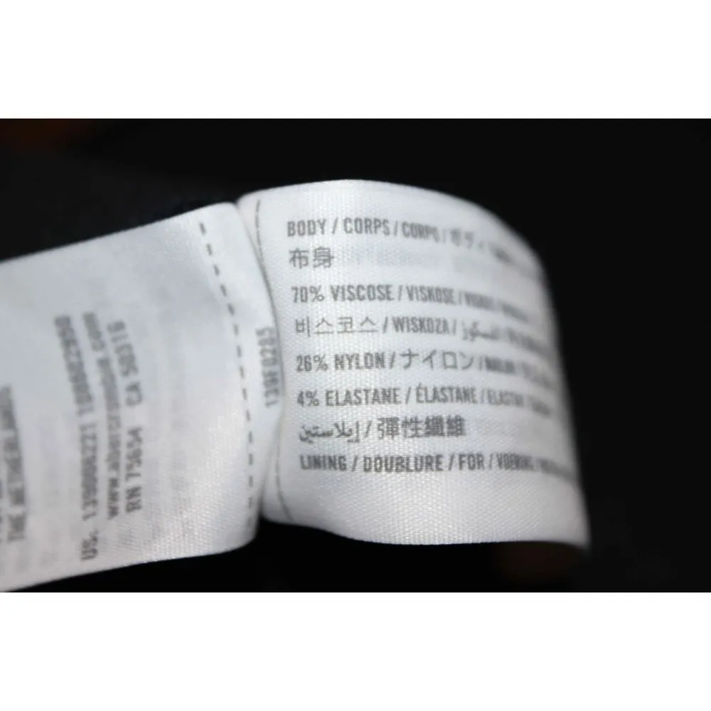 Women Abercrombie & Fitch Black Square Neck Long Sleeve Bodysuit Top Size Medium - Image 4