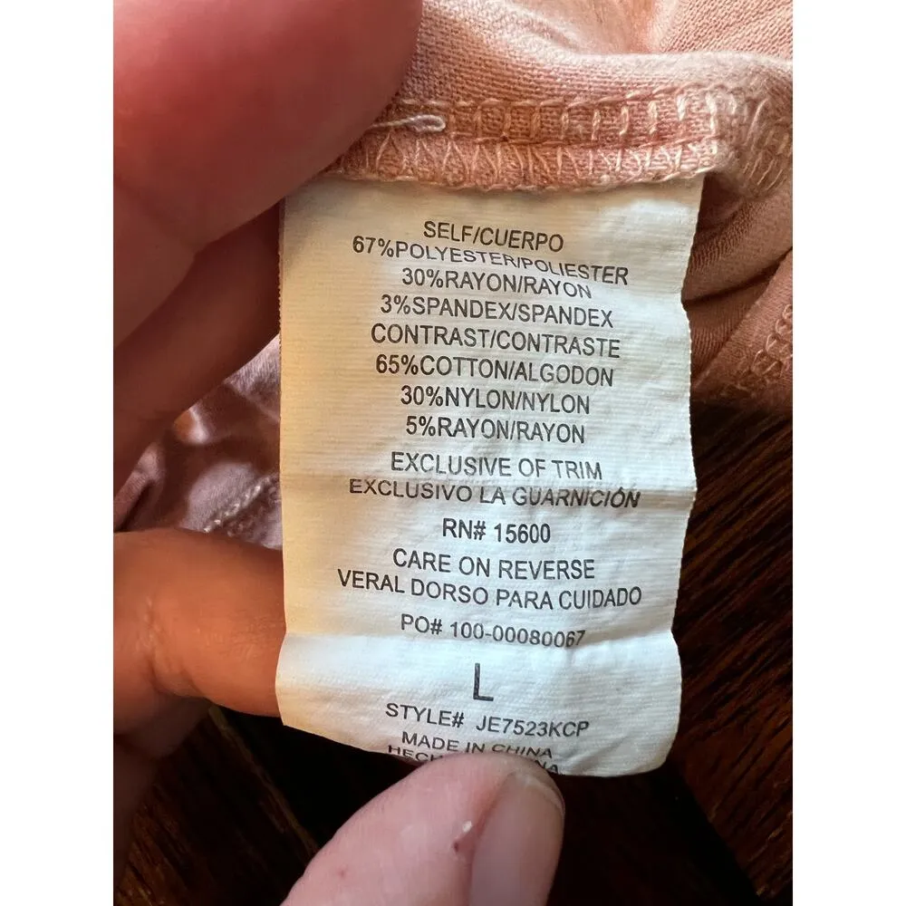 Jolt Junior's Crochet Shoulder Twist-Front Tee Shirt Top Size Large - Image 11