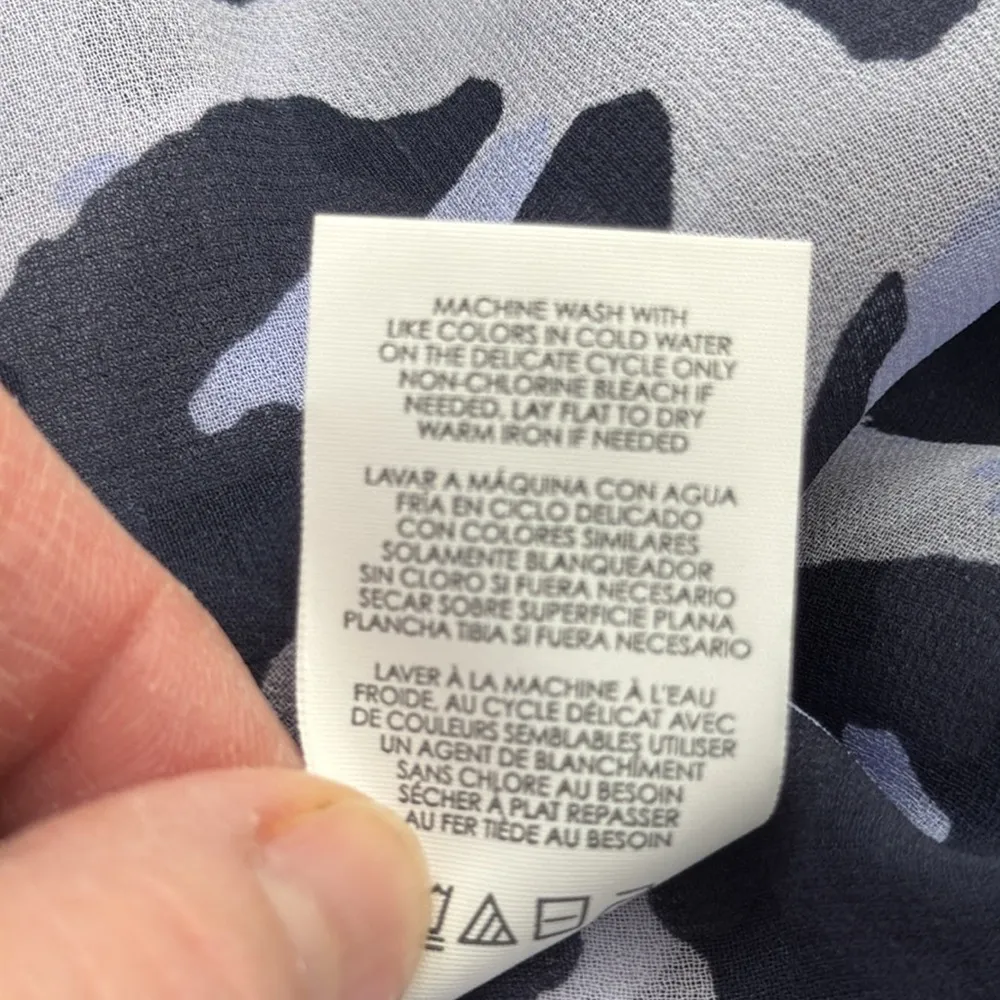 CAbi Vivid Violet Feline Leopard Print Sleeveless Peplum Blouse Top #5536 - Image 9