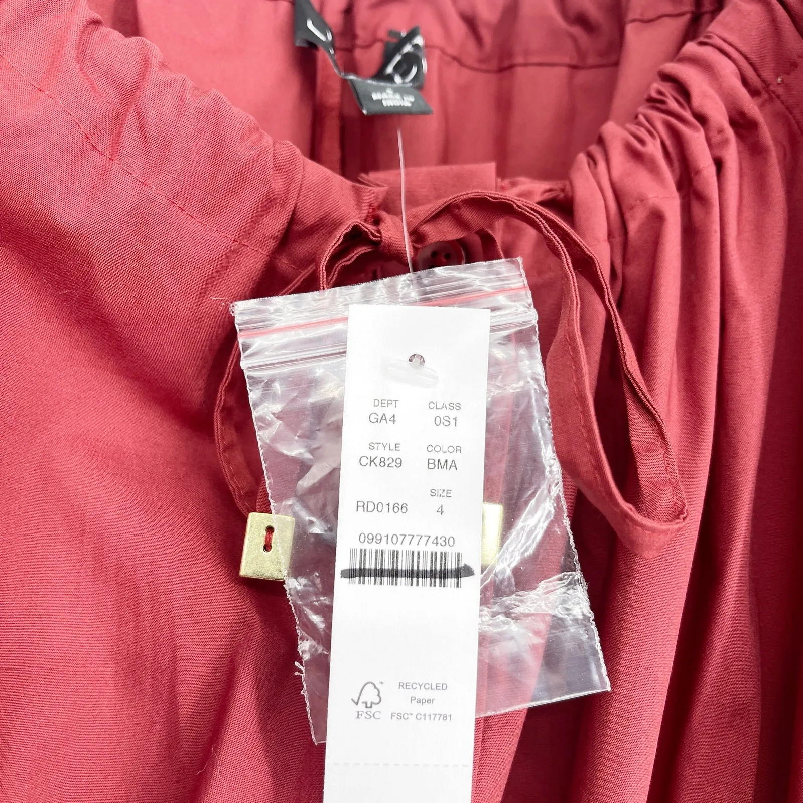 J.Crew Cinched-waist shirt-dress in Brilliant Red Size 4 NWT - Image 6