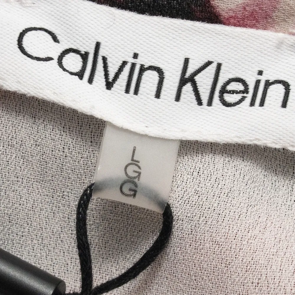 Calvin Klein. Chiffon Banded Collar Shirtdress. - Image 5