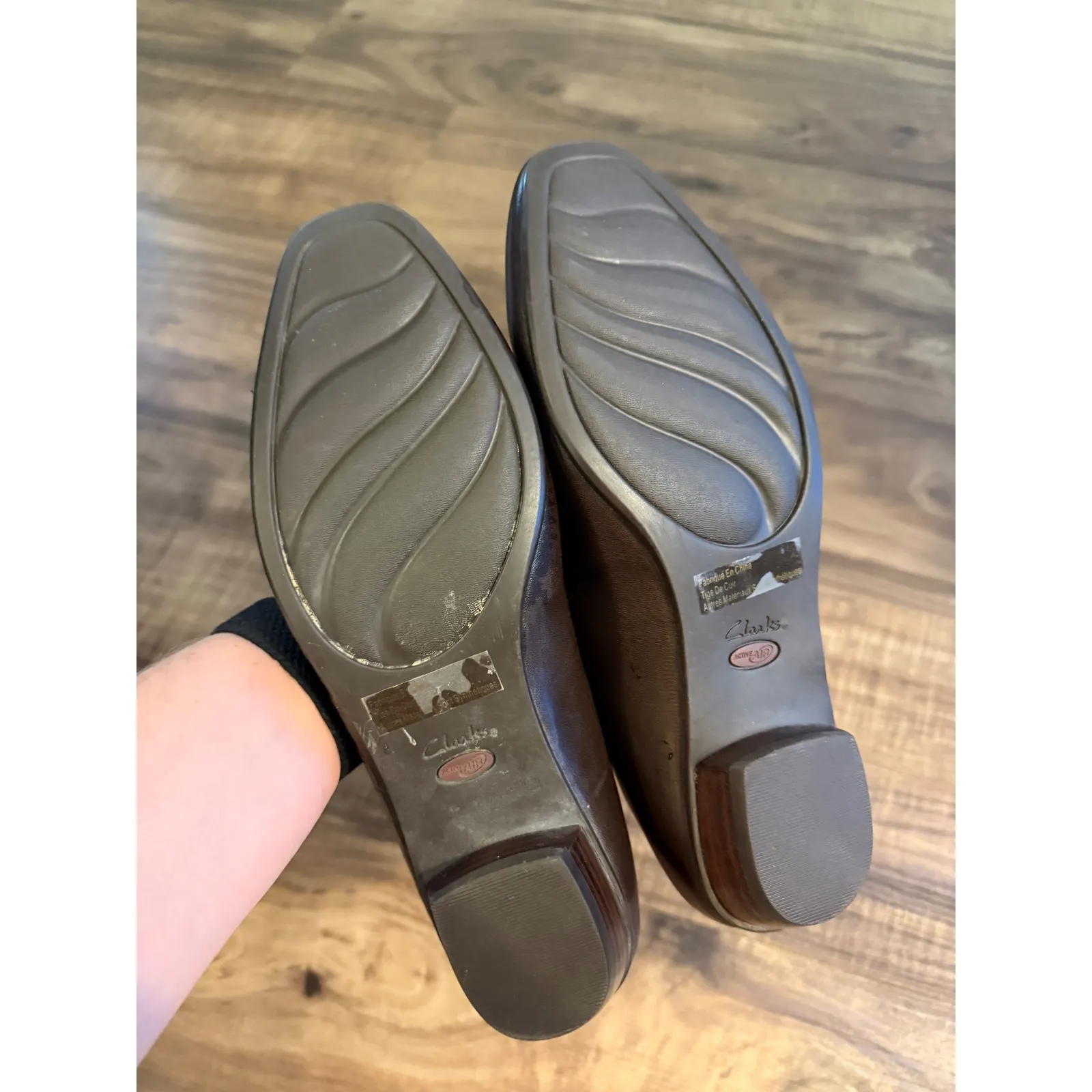 Clarks Everyday Brown Leather Caswell Eternity Croc Accent Shoes 8.5N - Image 5