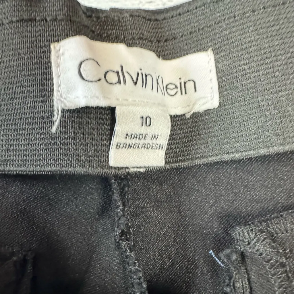 Calvin Klein Pull On Stretch Work Pants Black Size 10 - Image 3