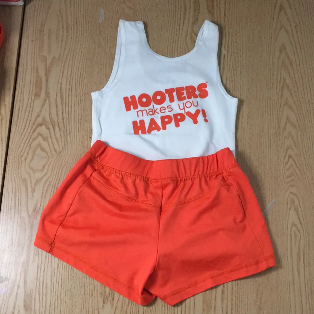 Box 32 #10 Hooters Girl Worn Super Sexy Uniform Tank & Shorts Size XSmall - Image 7