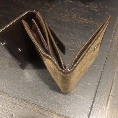 GUCCI GG Trifold Canvas Jacquard Wallet Tan Brown Leather Accent - Image 11