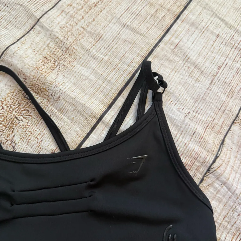 GYMSHARK Womens Exo Ultra Strappy Sports Bra Black Size Medium - Image 6