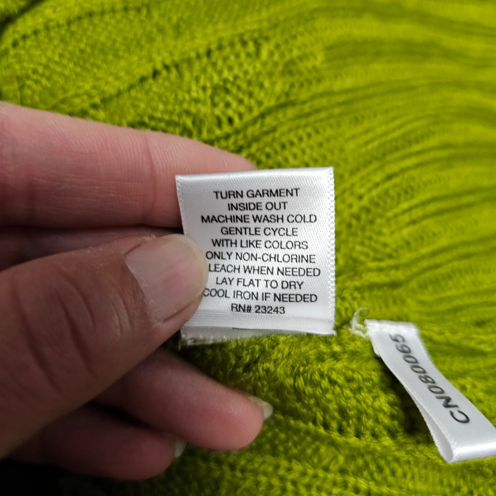 Talbots Lime Green Cable Knit Turtleneck Sweater Medium Preppy Wardrobe Staple - Image 8