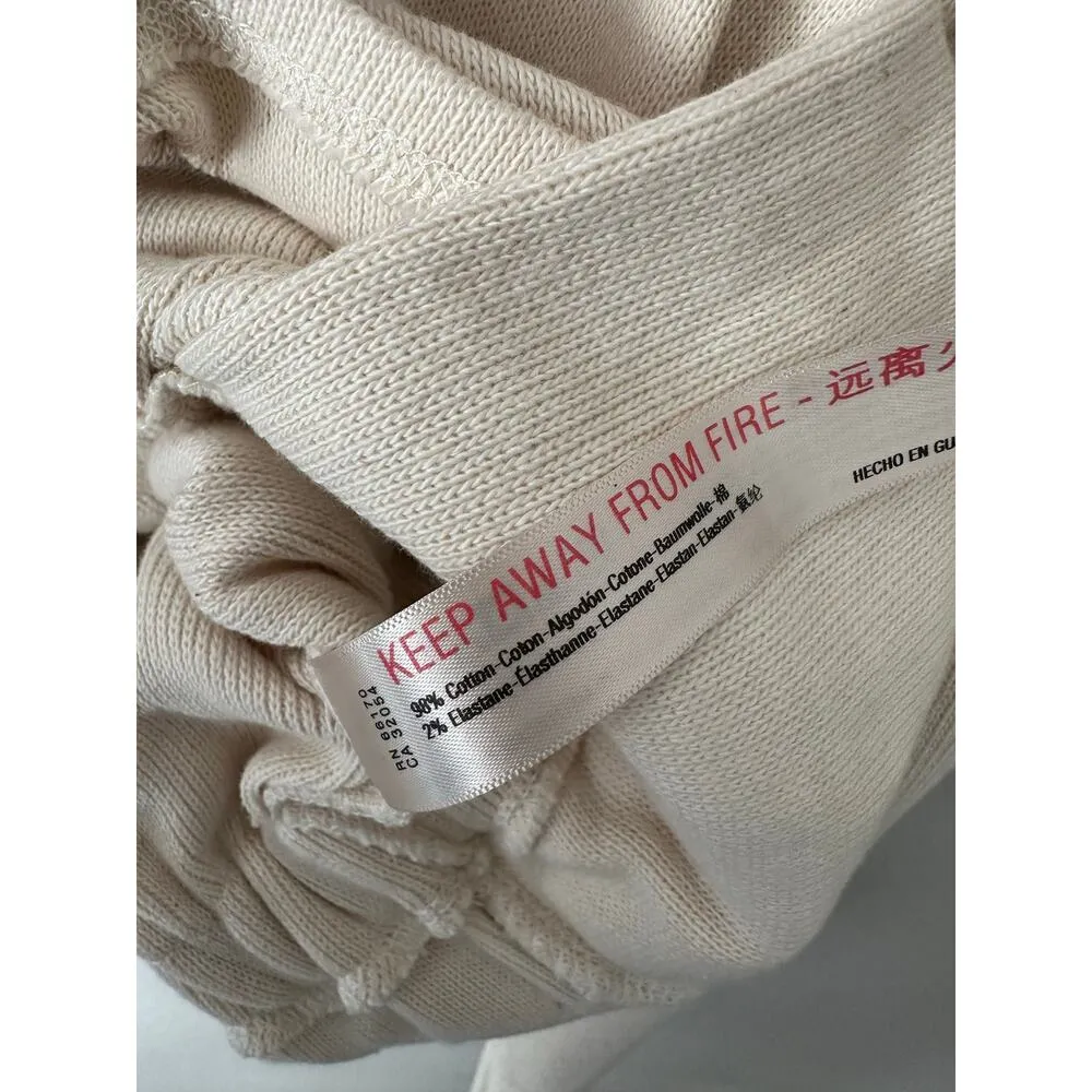 FREE PEOPLE FP Beach Womens Cream Long Sleeve Open Back Sweater Romper Size XS - Image 10