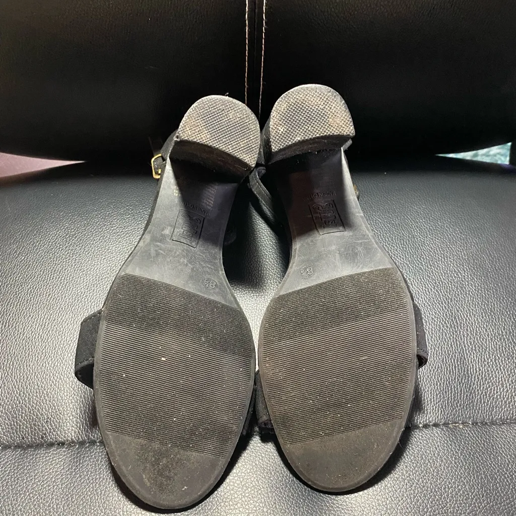 Brash  Black Classic Block Heels Ankle Strap Size 8 1/2 - Image 10