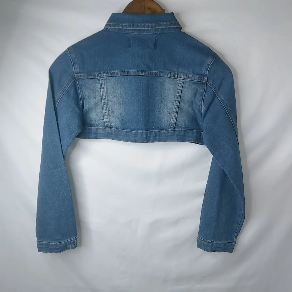 NoFuze SJ Y2K Crop Jeans Jacket New! Blue Size undefined - Image 4