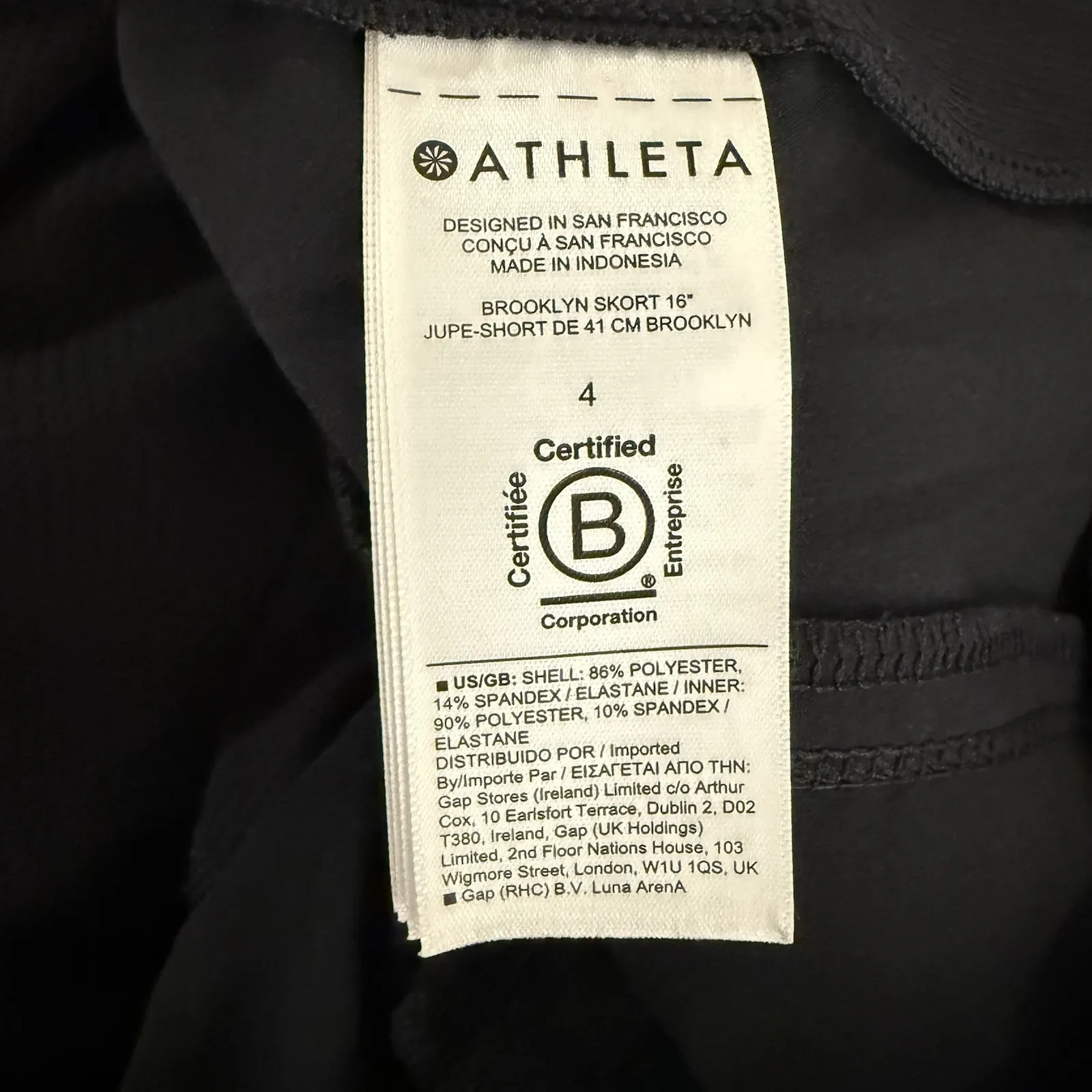 Athleta Brooklyn Skort Womens Size 4 Black‎ Mid Rise Athleisure Pockets 657678 - Image 5