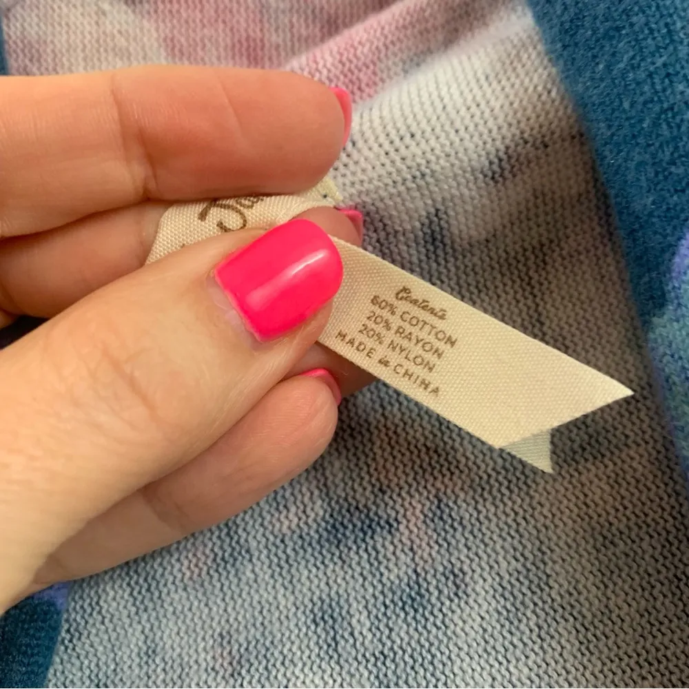 Matilda Jane 'Cozy Days' Blue/Pink Floral Drape Cardigan - Image 4