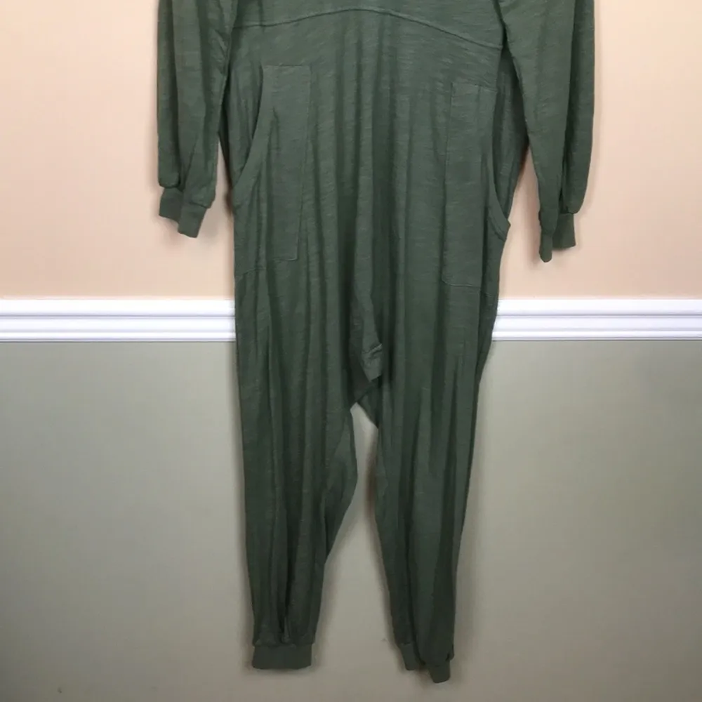 Free People Intimately Women’s Just Because Green Oversized Long Sleeve Jumpsuit - Image 3