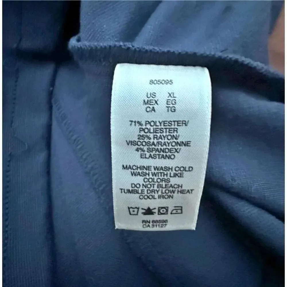 DKNY JEANS | Navy Blue Asymmetrical Zipper Thick Knit Jacket Hood | Size XL - Image 5