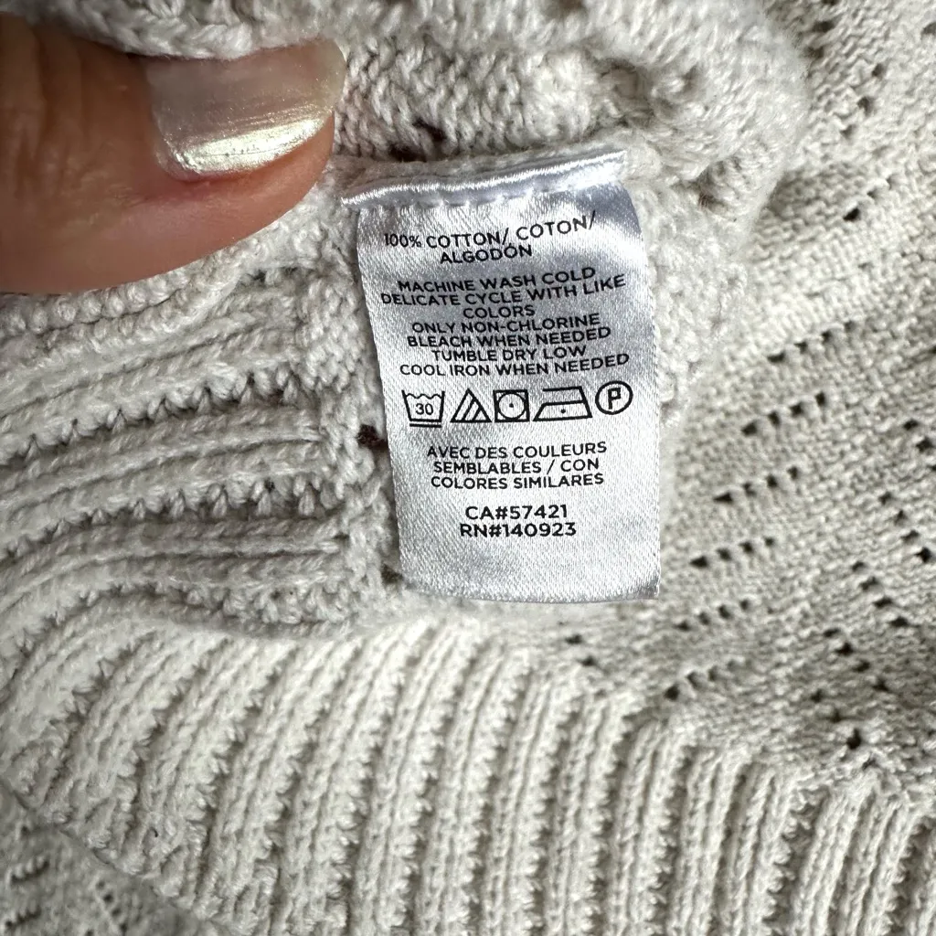 LOFT Off-White Textured Sweater - Image 5