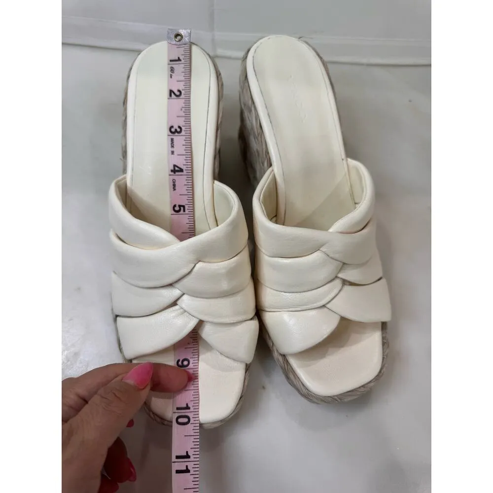 Vince Ivory  Gilian Espadrille Wedge Slide Sandal (Women) size 8.5 - Image 5