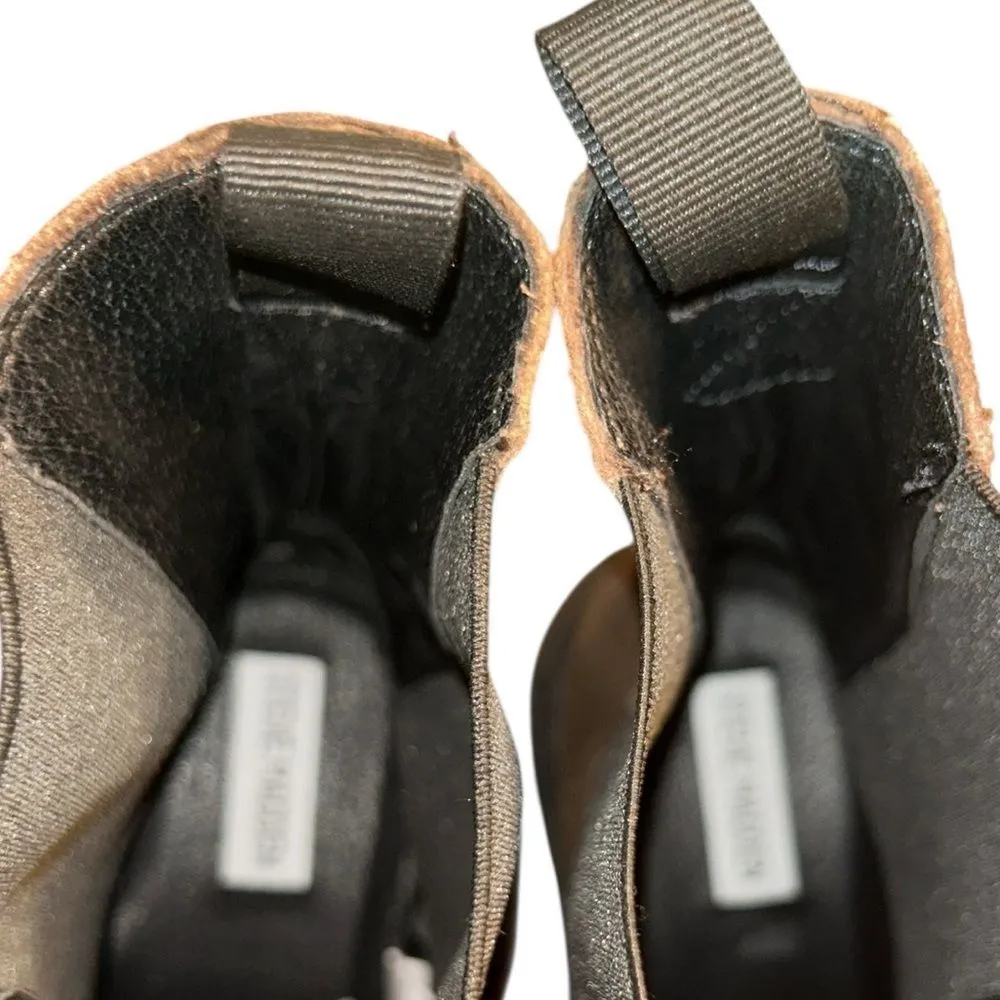 Steve Madden Brown Leather Platform Lug Boots(Size 9.5M) - Image 8