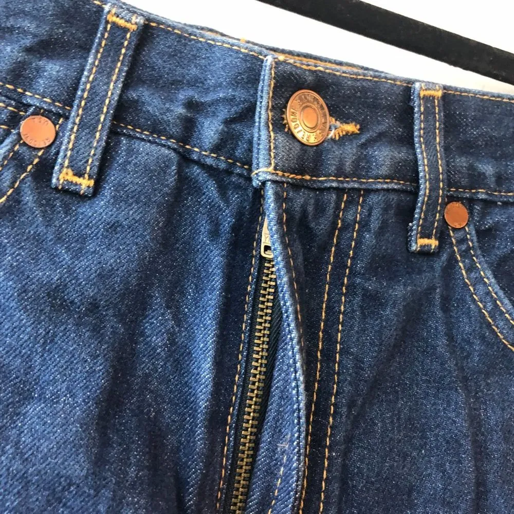 Re/Done Womens Double Needle Western Shorts Cut Off Denim Dark Wash 24 - Image 4