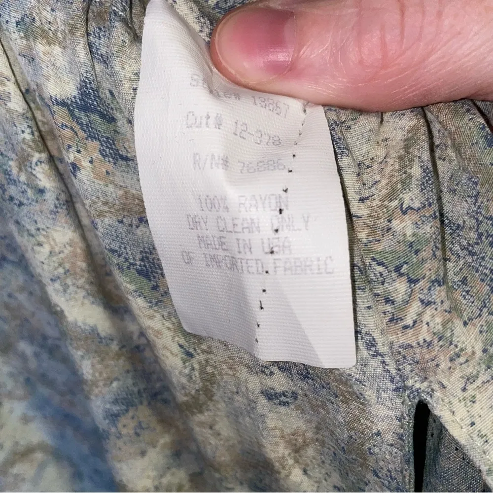 Vintage Platinum S Green and Cream Patterned Cardigan Beaded - Image 5