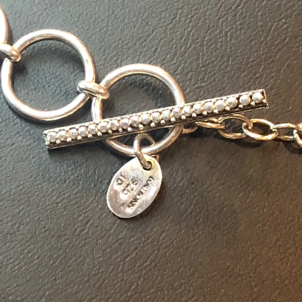 TAXCO Sterling Silver Inlaid Heart Pendant & LORI BONN 925 Double Chain Necklace Blue - Image 7