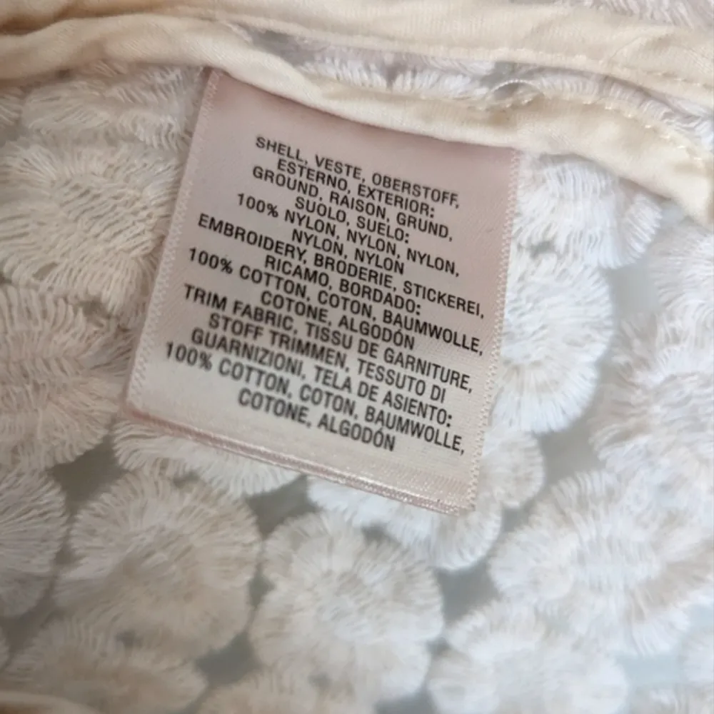 Elevenses‎ Anthropologie White Cream Off-White Open Blazer Floral Women's Small - Image 9