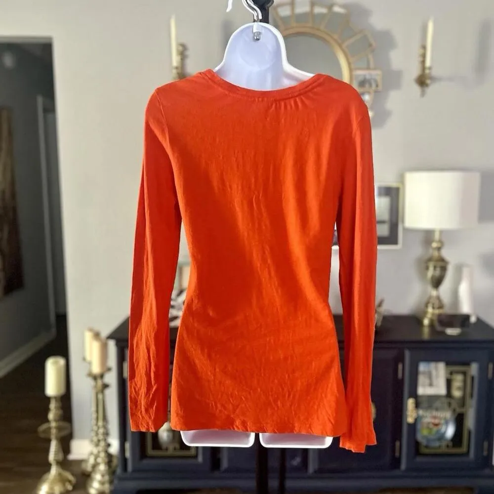 Gators University of Florida Long Sleeve Women’s Tee, Peace, Love, Football Orange Size L - Image 6
