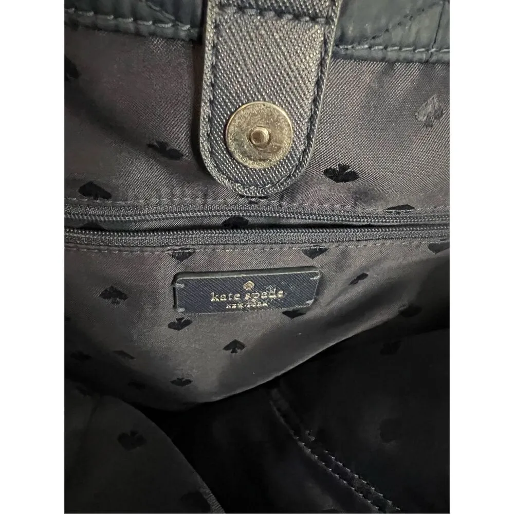 KATE SPADE WILSON ROAD BLACK QUILTED TOTE SHOULDER BAG - Image 6