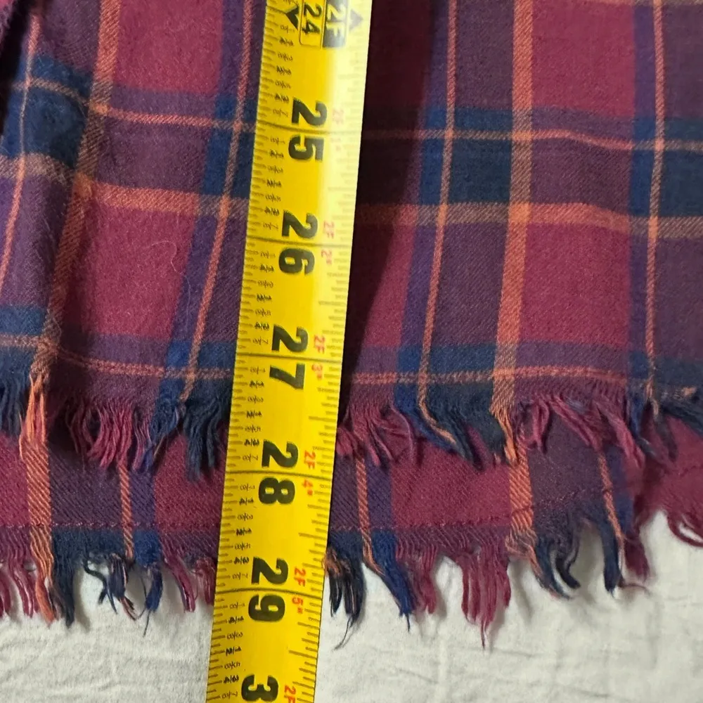 BeachLunchLounge Elyse Flannel Plaid Button Up Shirt Size Large - Image 5